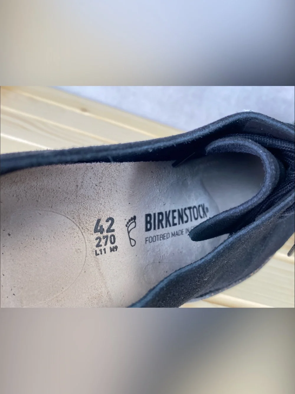 Birkenstock Uppsala Low Suede Leather Black Casual Comfot Oxfords Shoes 42 EUR